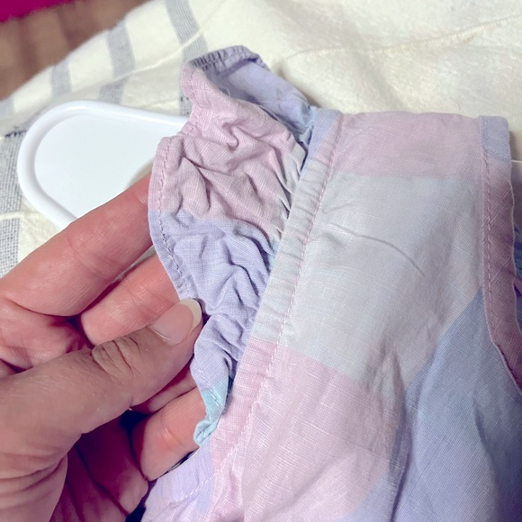 Cotton Candy Plaid Tie Waist Romper by Ruffle Butts, 6Y - Picture 2 of 6